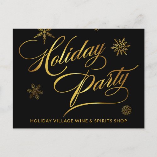 Small Business Sale Holiday Party Promotion Postcard