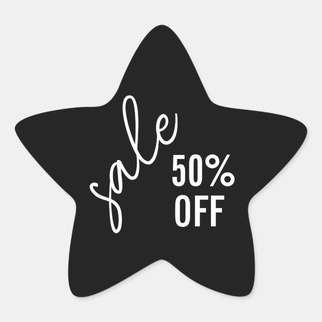 Small Business Sale Sticker | Modern Black (Front)