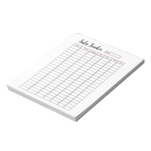 Small Business Sales Tracker Notepad