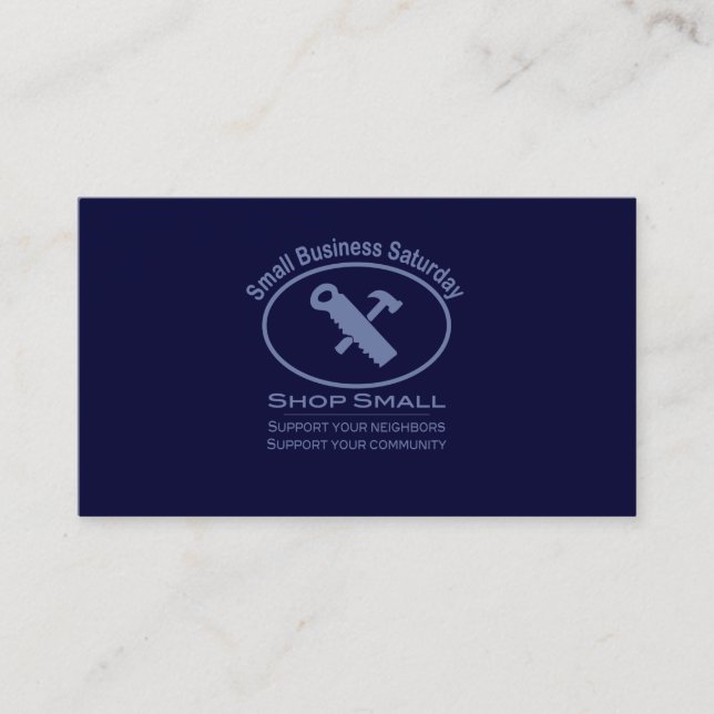 Small Business Saturday - Hardware blue Business Card (Front)