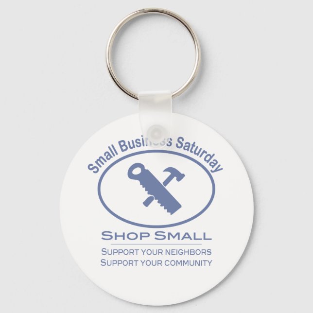 Small Business Saturday - Hardware blue Keychain (Front)