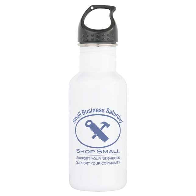 Small Business Saturday - Hardware blue Stainless Steel Water Bottle (Front)