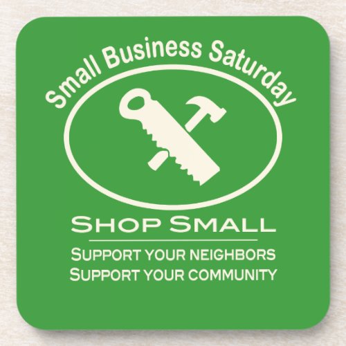 Small Business Saturday Hardware white Coaster