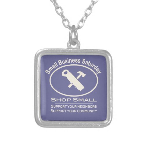 Small Business Saturday Hardware white Silver Plated Necklace