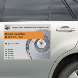 Small Business Service Promotion on Offer Car Magnet