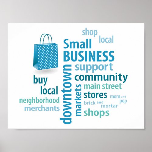 Small Business Shopping Bag Poster