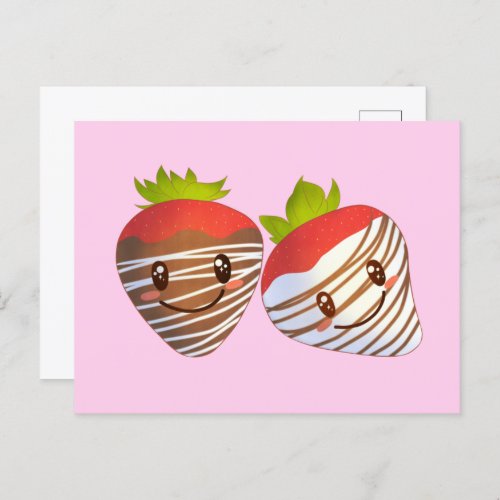 Small Business Strawberry Sweet Shop Postcard