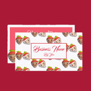 Small Business Strawberry Sweets Shop  Card