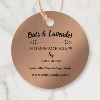 Small business supplies packaging tag soap oats