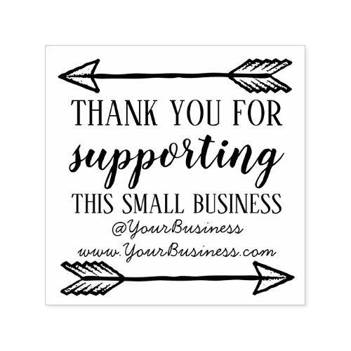 Small business support thank you packing self_inking stamp