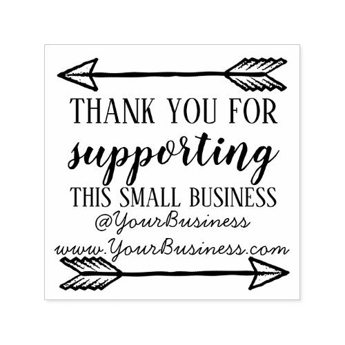 Small business support thank you packing self_inking stamp