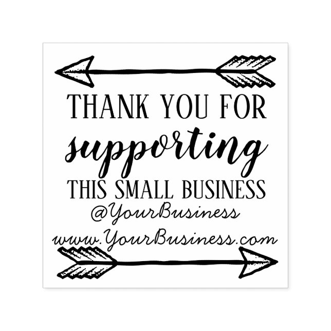 Small business support thank you packing self-inking stamp (Design)