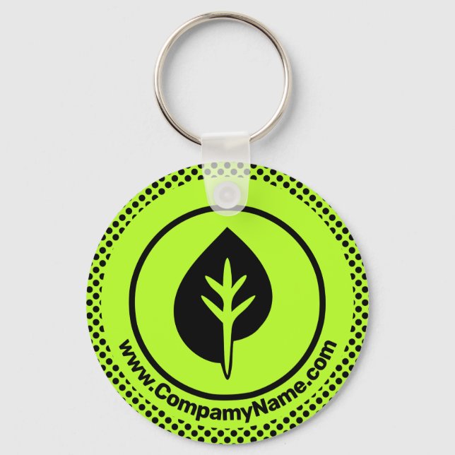 Small Business Swag Custom Logo & Text Keychain (Front)