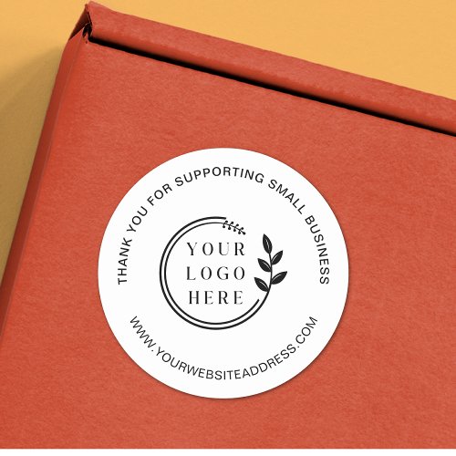 Small Business Thank You Add Logo Custom Order Classic Round Sticker