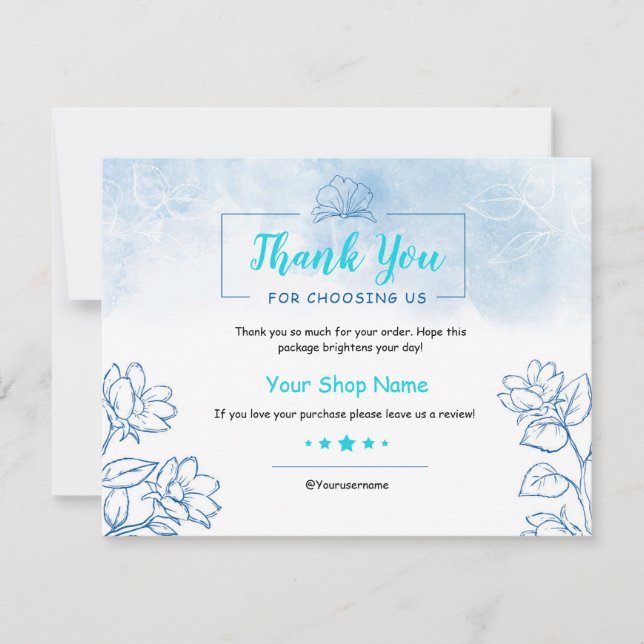 Small Business Thank You Card (Front)