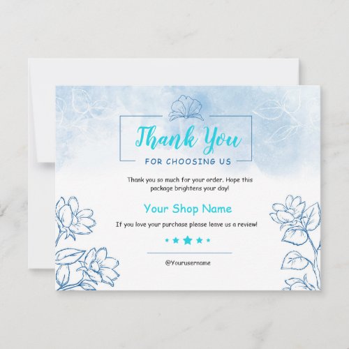 Small Business Thank You Card