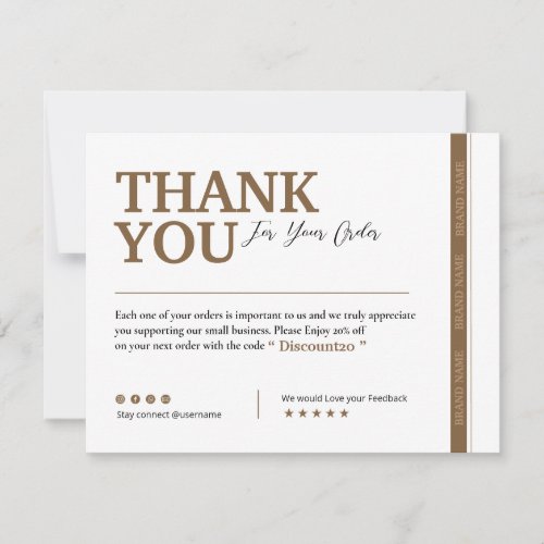 Small Business Thank You Card