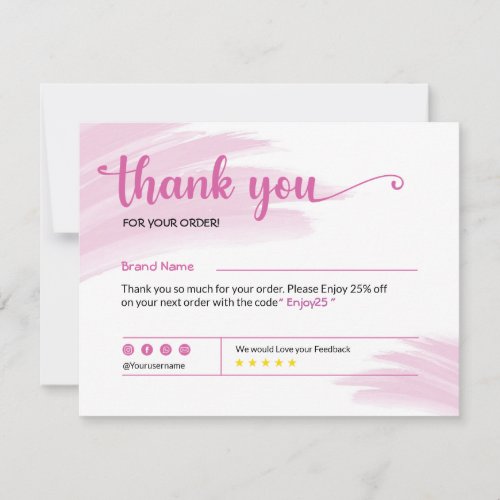 Small business Thank You Card