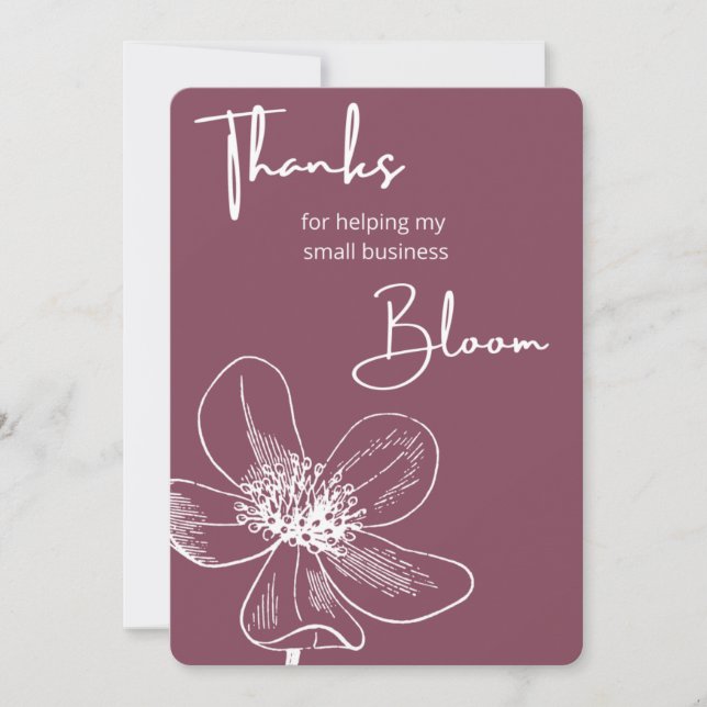 Small Business Thank You Card (Front)