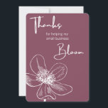 Small Business Thank You Card<br><div class="desc">Let your customers know how much you care with these beautiful thank you cards! Customize the back with your own logo and info!</div>