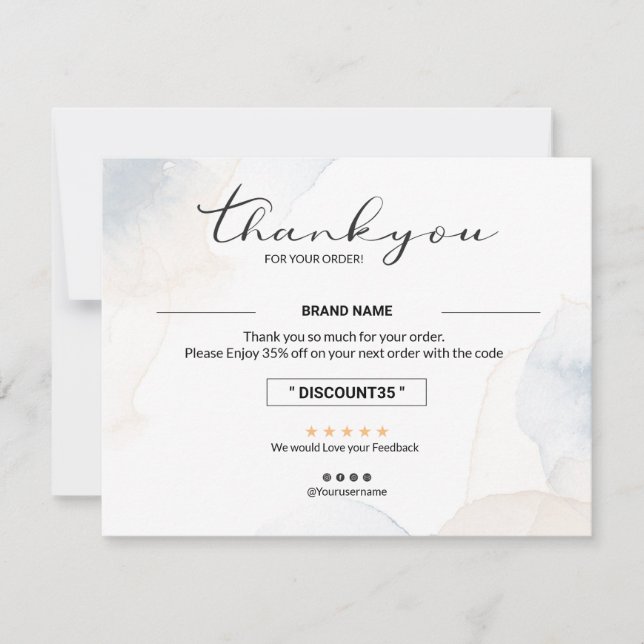 Small Business Thank You Card (Front)