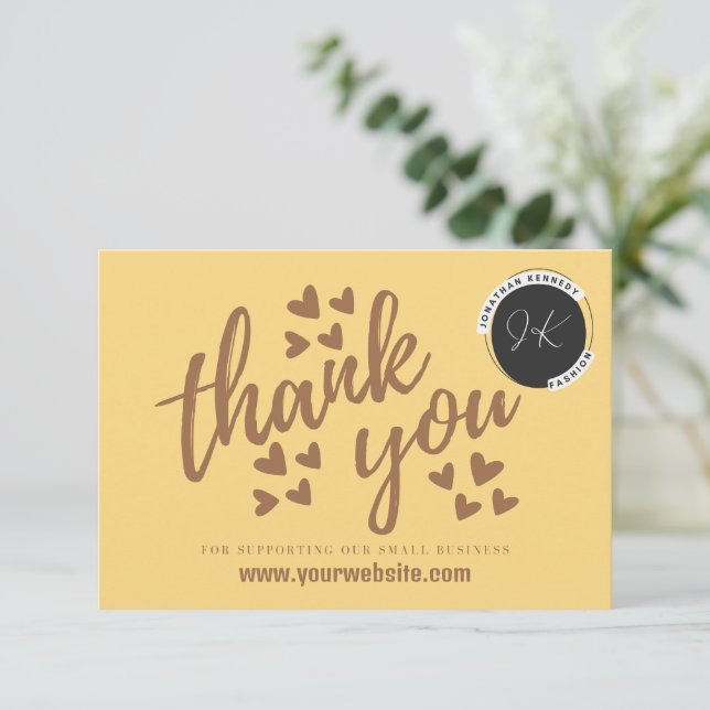 Small Business Thank You Card (Standing Front)