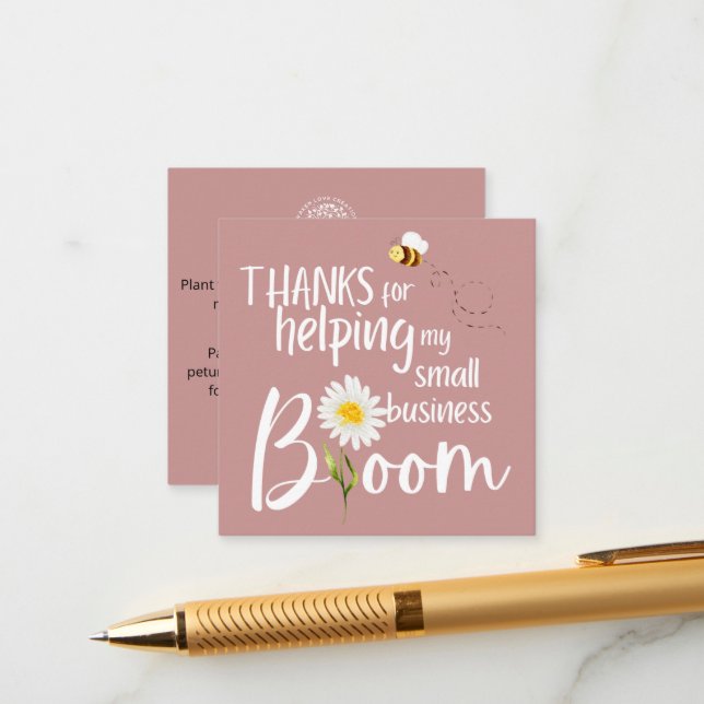 Small Business Thank You Card  (Front/Back In Situ)