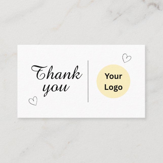 Small Business Thank You Card Minimalist (Front)