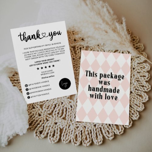 Small Business Thank You Card Printable