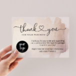 Small Business Thank You Cards, Order Insert