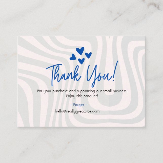 Small Business Thank You Enclosure Card (Front)
