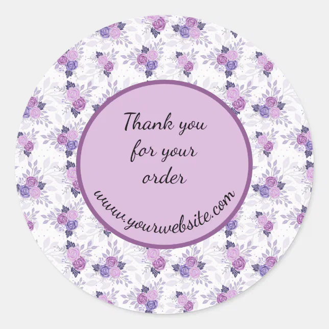 Small Business Thank You For Order Sticker 