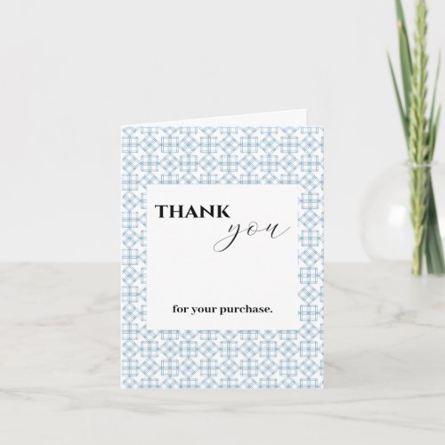small Business Thank You For Purchase  Note Card