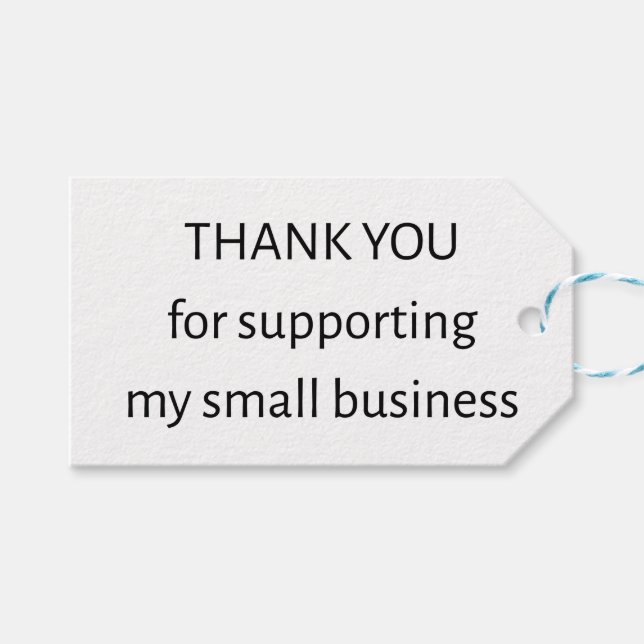 Small Business Thank You Gift Tag | Packaging Tag (Front (Horizontal))