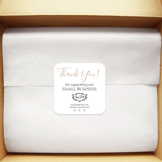 Small Business Thank You Logo Customized Sticker (Creator Uploaded)
