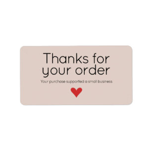 Small Business Thank You Package Label