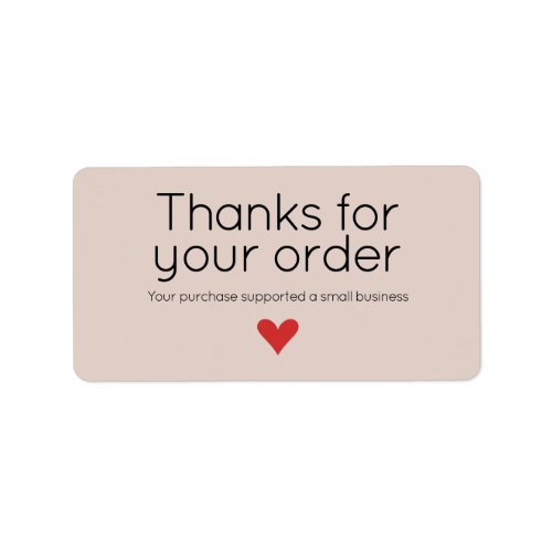 Small Business Thank You Package Label