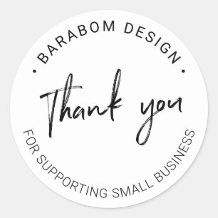 Small Business Thank you package sticker