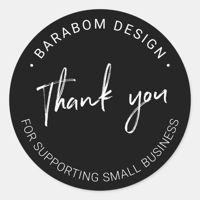 Small Business Thank you package sticker (Front)