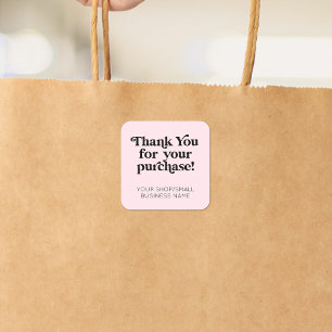 Small Business Thank You Square Sticker