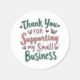Small Business Thank You Sticker