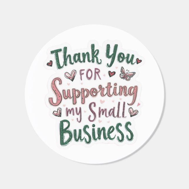 Small Business Thank You Sticker (Single)