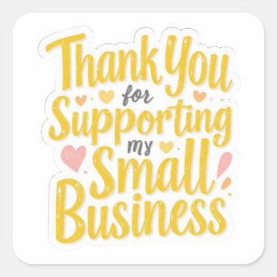 Small Business Thank You Sticker