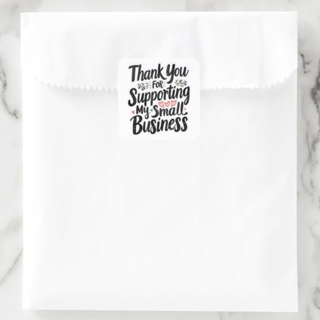 Small Business Thank You Sticker (Favor Bag)
