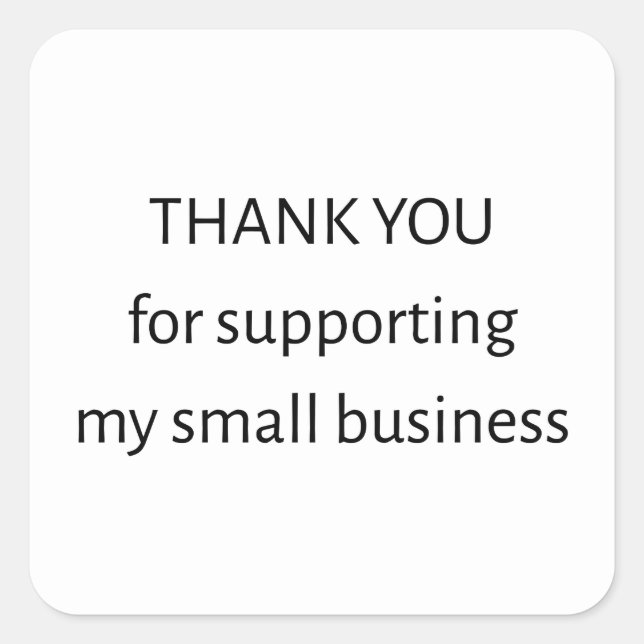 Small Business Thank You Sticker | Packaging Label (Front)