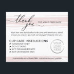 Small Business Tumbler Cup Mug Instructions Care Flyer<br><div class="desc">Small Business Tumbler Cup Mug Instructions Care</div>
