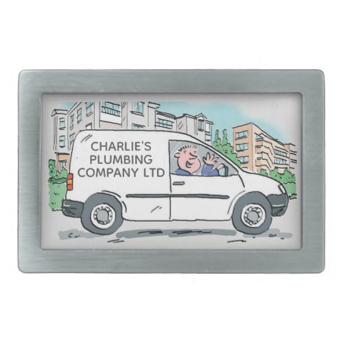 Small Business White Van Driver Belt Buckle