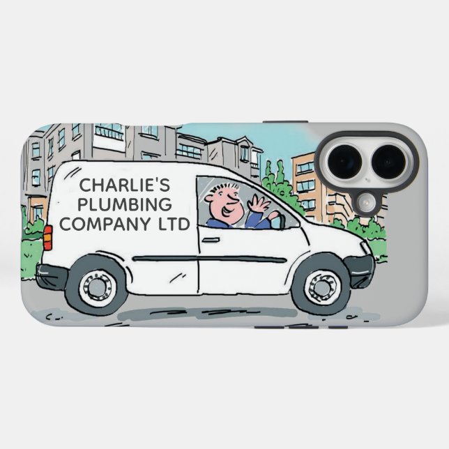 Small Business with Name. Man and Van Case-Mate iPhone Case (Back (Horizontal))