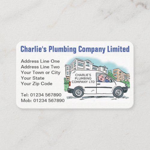 Small Business with Name on Company Van Business Card