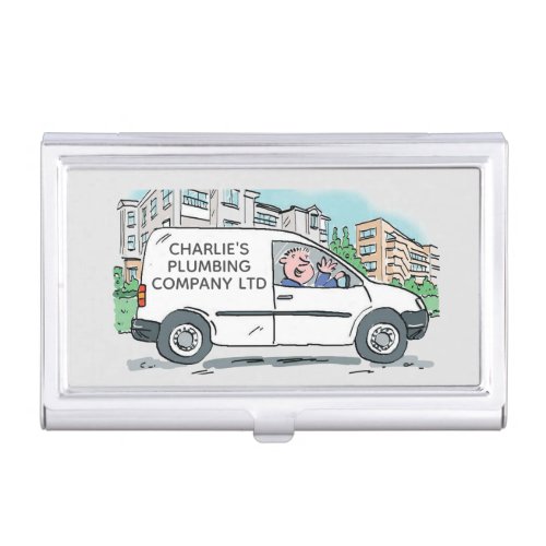 Small Business with Name on Company Van Business Card Case